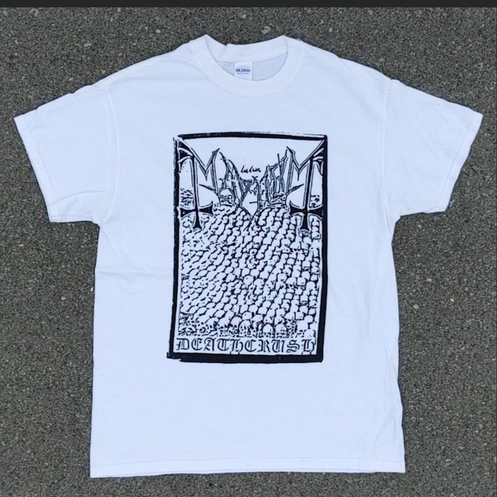 Mayhem The True Mayhem Demo Album Cover T-Shirt Y2K Gildan Black Metal Size M